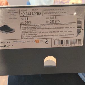 ECCO Men's Biom Hybrid Hydromax Golf Shoe Ombre Buffed Silver Night Sky 8-8.5